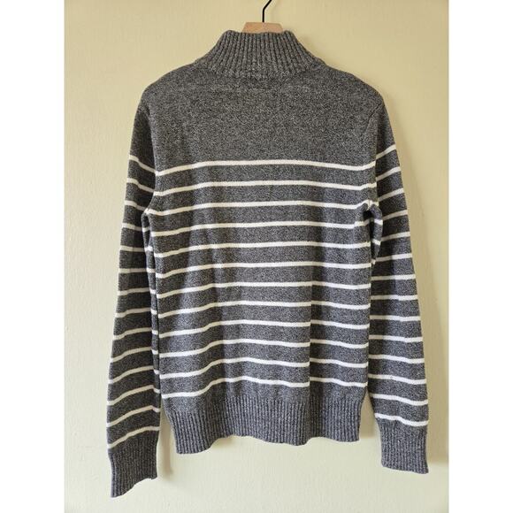 American Eagle Mens XL Grey Henley Zip Athletic Fit Academia Preppy Old Money - Picture 6 of 7